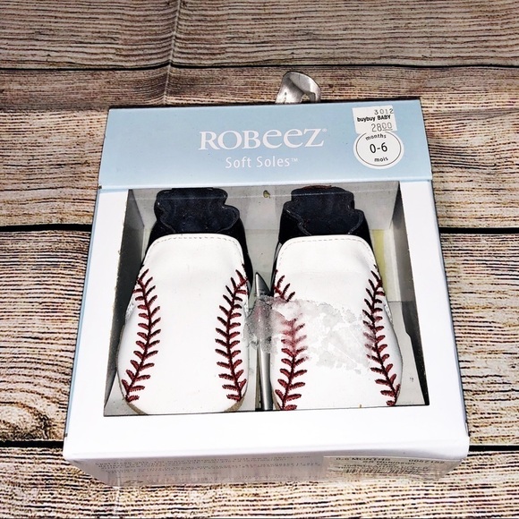 NWT Robeez Soft Soles Slippers - Robinson Navy Size 0-6 M